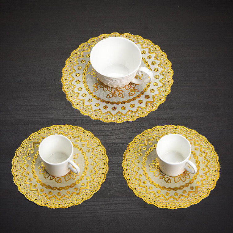 Captive Gala PVC, Plastic Floral Round Placemat Wayfair